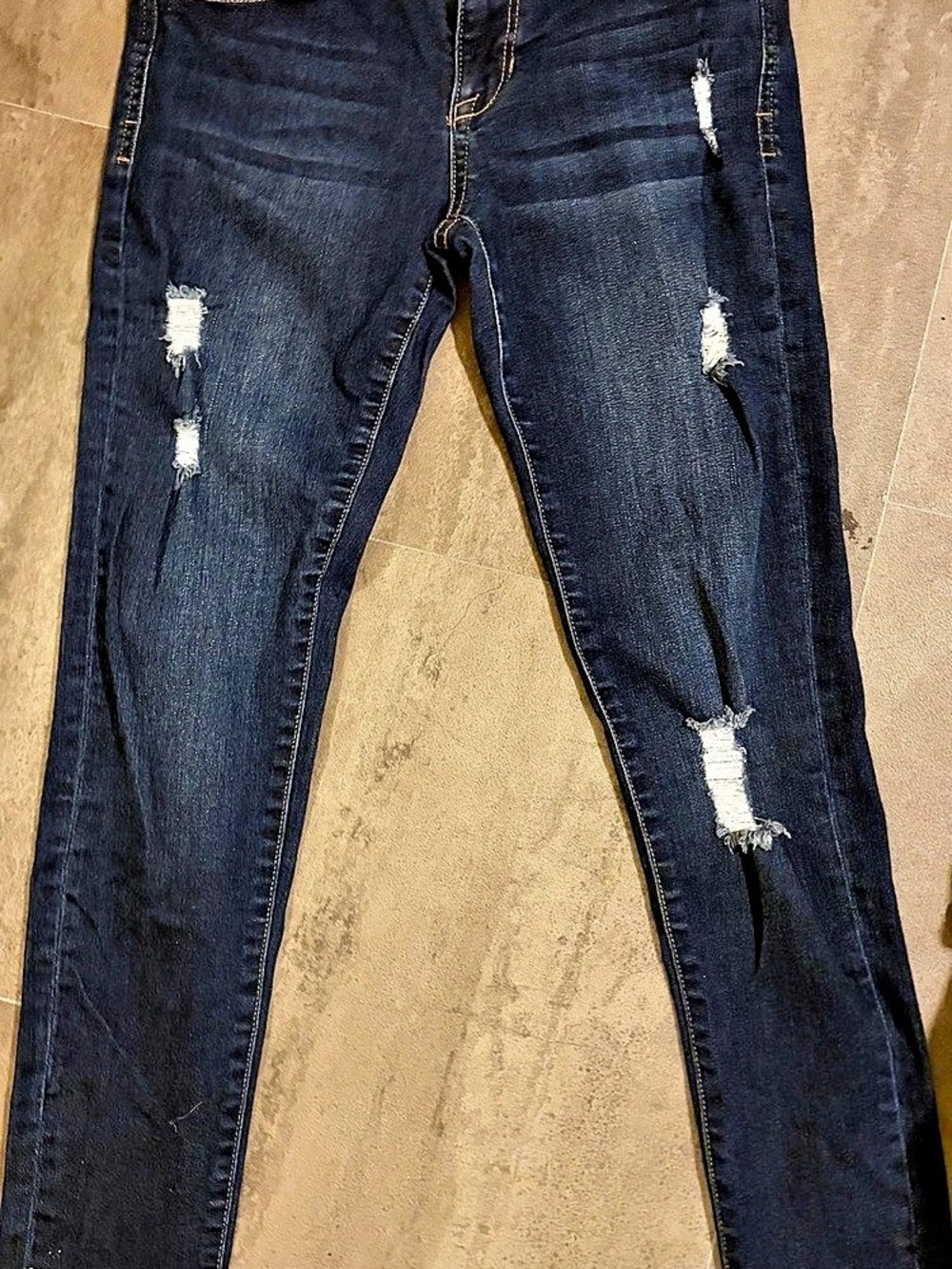 Guess 5/27 Skinny Distressed Skinny Jeans Blue Size 5/27